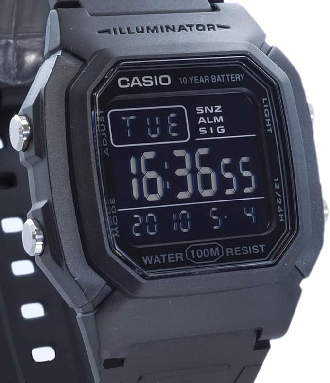 Casio W-800H-1BV Illuminator - Reloj Resistente con 10 Años de Batería