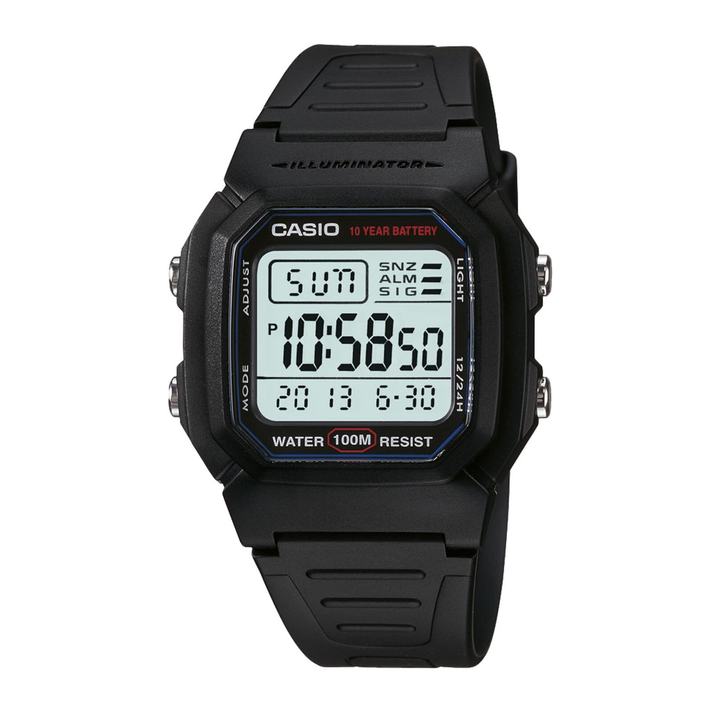 W-800H-1AV Casio Illuminator 10 Años de Batería Reloj