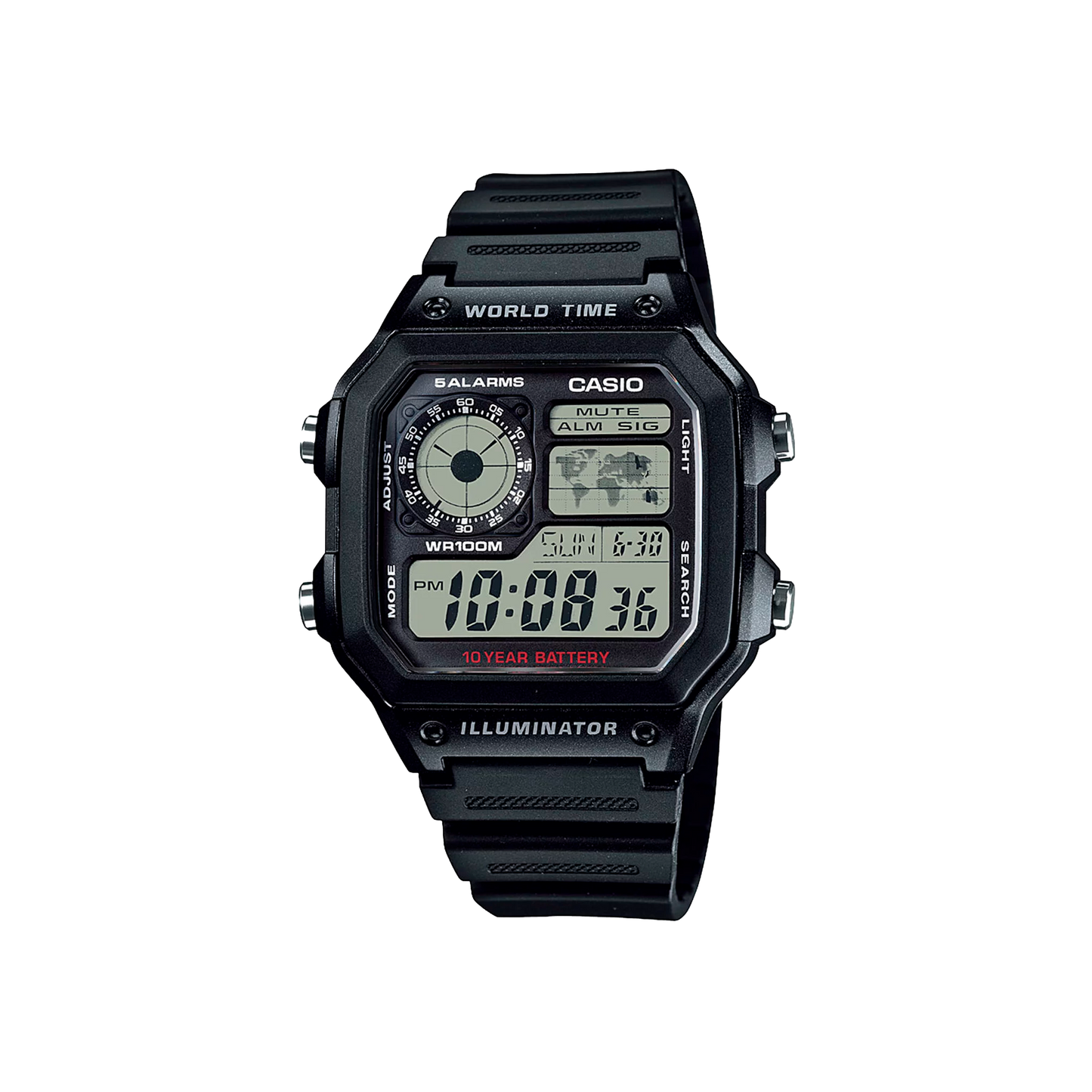 Casio AE-1200WH-1AVEF – Precisión global con estilo retro