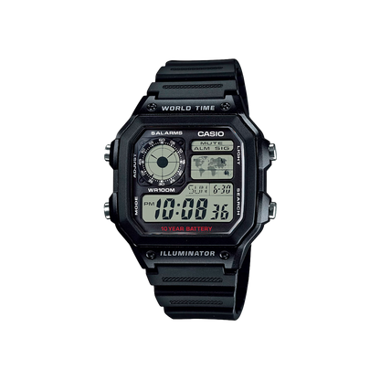 Casio AE-1200WH-1AVEF – Precisión global con estilo retro