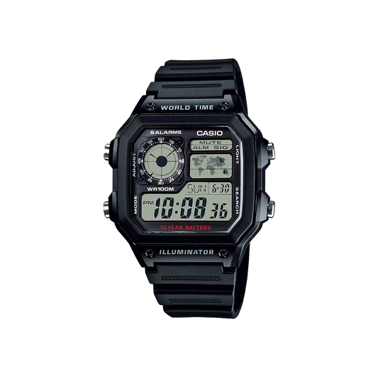 Casio AE-1200WH-1AVEF – Precisión global con estilo retro