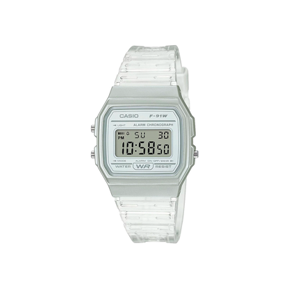 Casio F-91WS-7 – Transparencia retro con estilo moderno