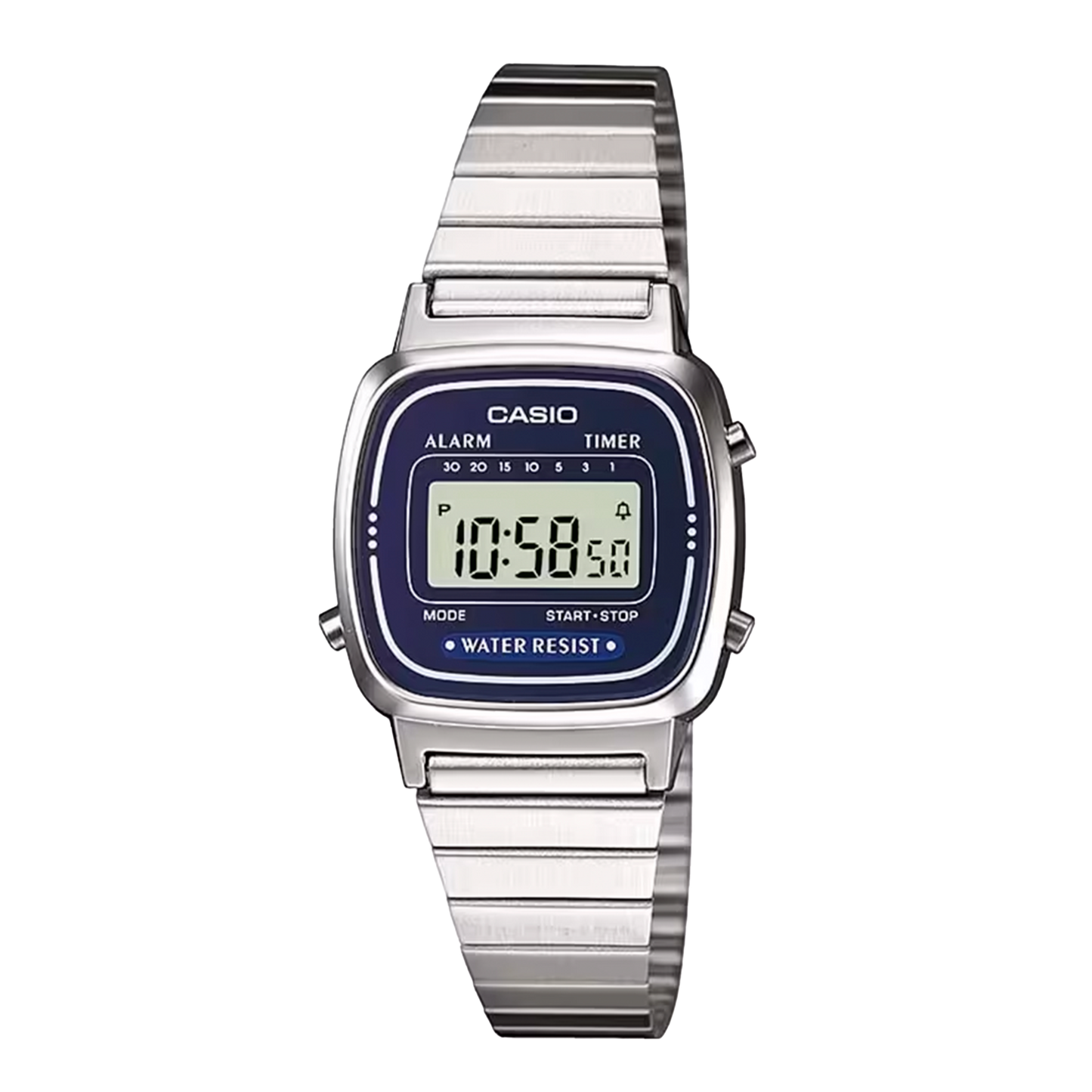 Reloj CASIO LA670WA-2D Mujer Plateado con Azul