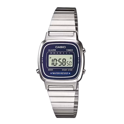 Reloj CASIO LA670WA-2D Mujer Plateado con Azul