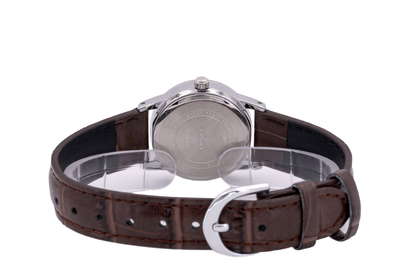 Reloj Casio LTP-V002L-7B2 – Elegancia Clásica con Correa de Cuero para Mujer