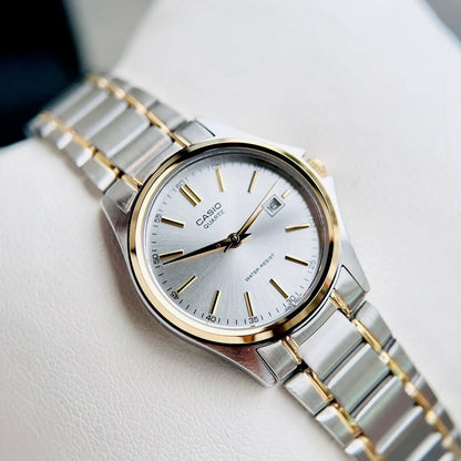 Set de Relojes Casio MTP-1183G-7A y LTP-1183G-7A – Elegancia Clásica en Acero Bicolor para Parejas