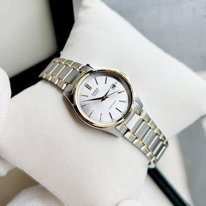 Set de Relojes Casio MTP-1183G-7A y LTP-1183G-7A – Elegancia Clásica en Acero Bicolor para Parejas