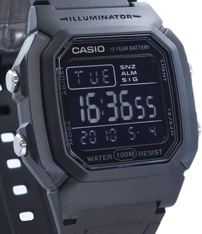 Casio W-800H-1BV Illuminator - Reloj Resistente con 10 Años de Batería