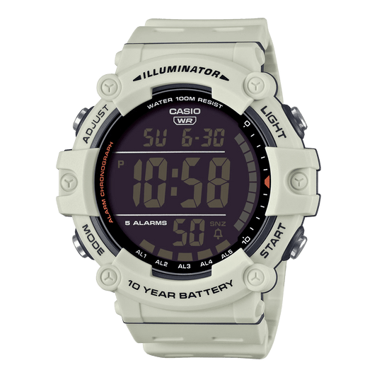 Reloj Casio AE-1500WH-8B2V Digital para Hombre Alarma Fecha Luz Correa de Resina Militar