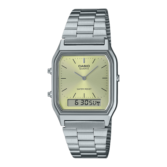 Casio AQ-230A-9AMQY – Elegancia retro con doble funcionalidad