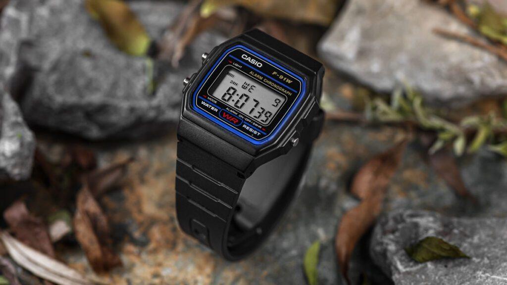 Reloj CASIO F-91W-1D Resina Negro