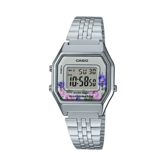 Reloj CASIO LA680WA-4C Resina Juvenil Plateado