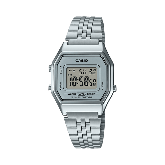 Casio LA680WA-7D Retro Plateado Digital
