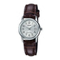 Reloj Casio LTP-V002L-7B2 – Elegancia Clásica con Correa de Cuero para Mujer