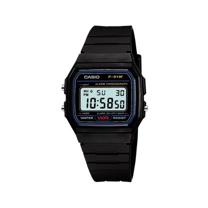 Reloj CASIO F-91W-1D Resina Negro