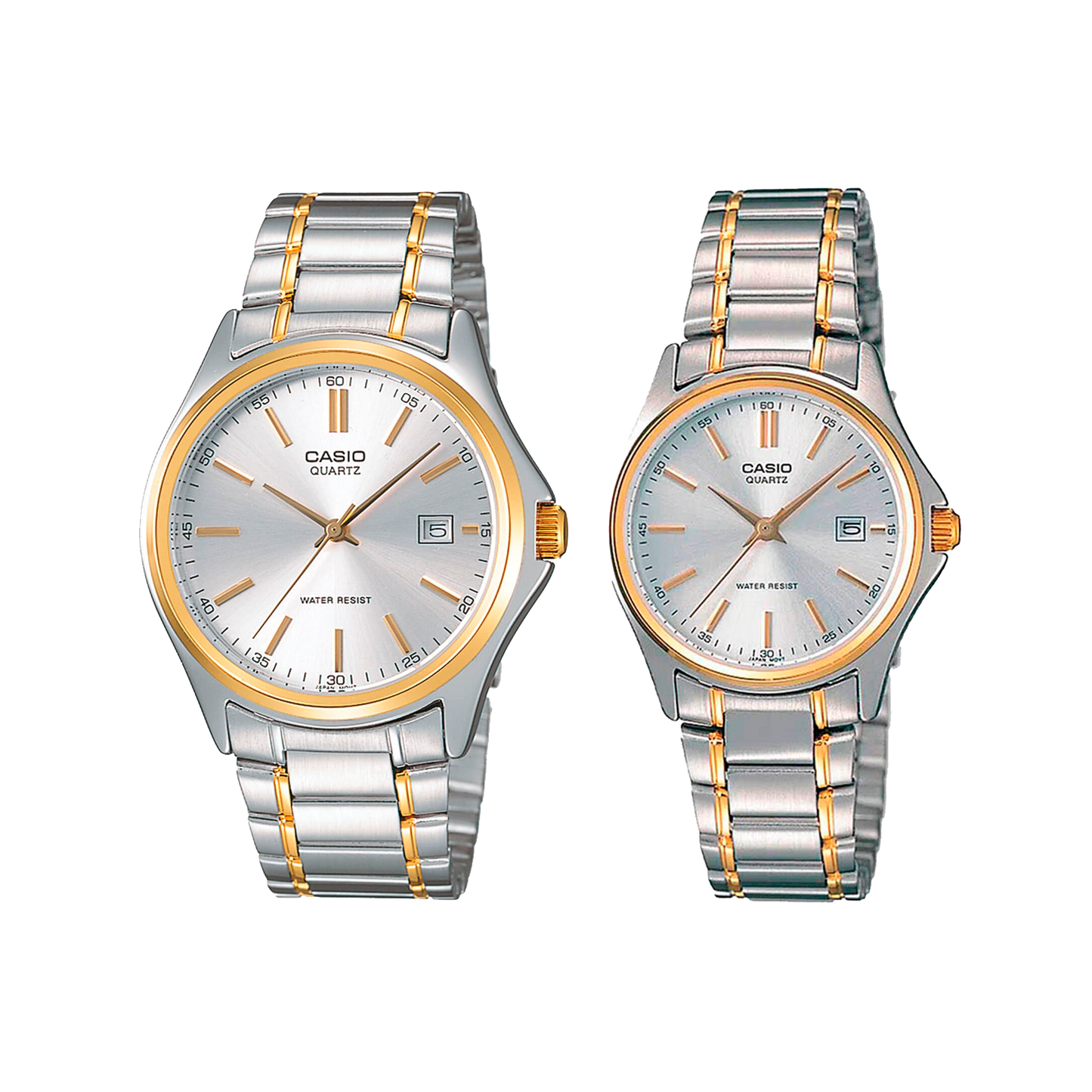Set de Relojes Casio MTP-1183G-7A y LTP-1183G-7A – Elegancia Clásica en Acero Bicolor para Parejas