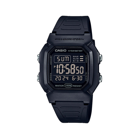 Casio W-800H-1BV Illuminator - Reloj Resistente con 10 Años de Batería