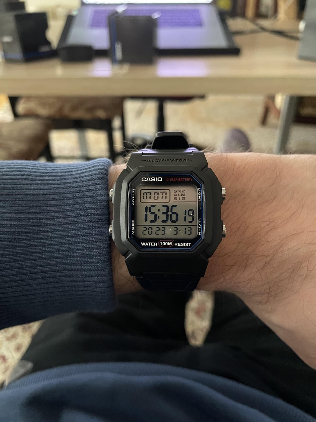 W-800H-1AV Casio Illuminator 10 Años de Batería Reloj