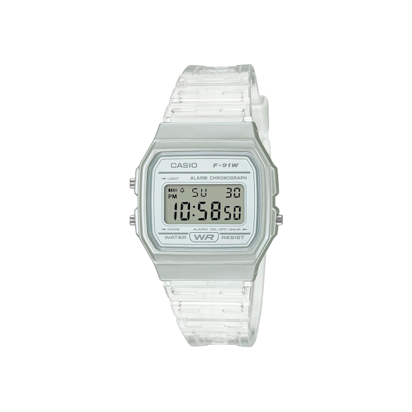 Casio F-91WS-7 – Transparencia retro con estilo moderno