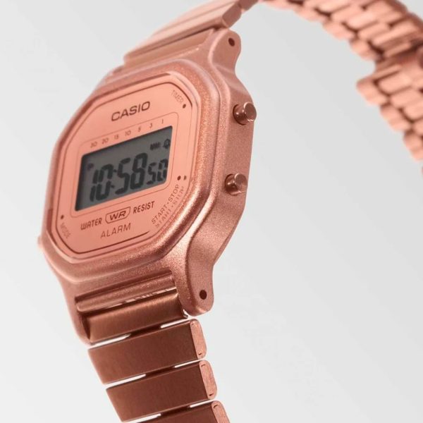 Reloj Casio LA-11WR-5A Mujer Digital Oro Rosa | Estilo Retro y Elegancia Compacta – Mi Casio Perú - Imagen 3