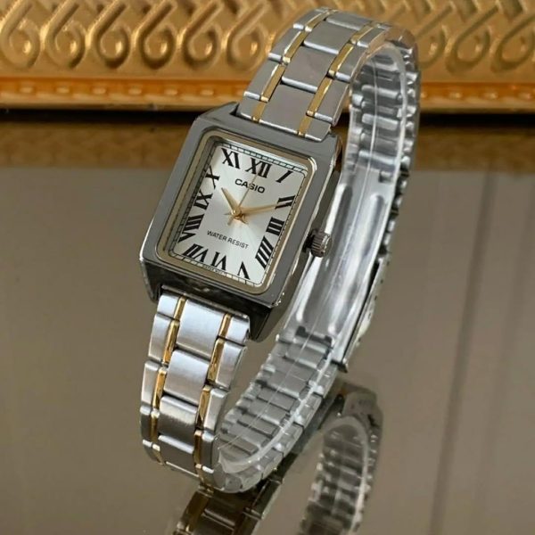Reloj CASIO LTP-V007SG-9B Acero Mujer Plateado con detalles dorados - Imagen 4