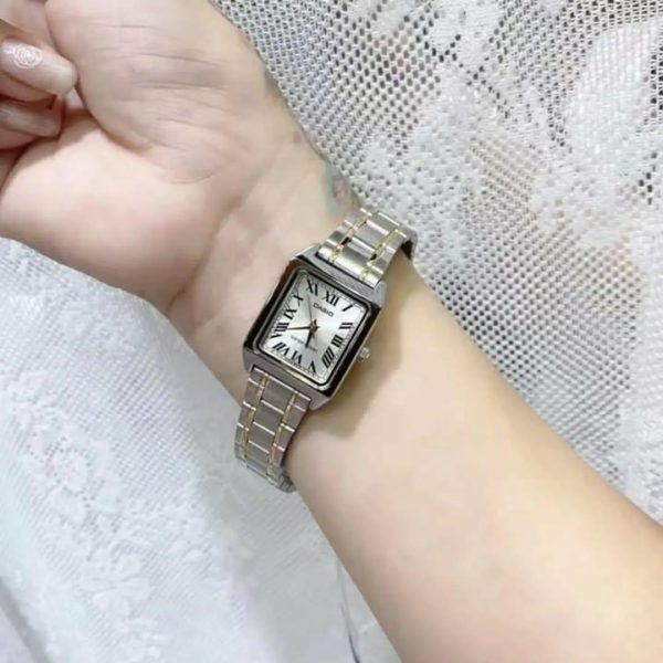 Reloj CASIO LTP-V007SG-9B Acero Mujer Plateado con detalles dorados - Imagen 3