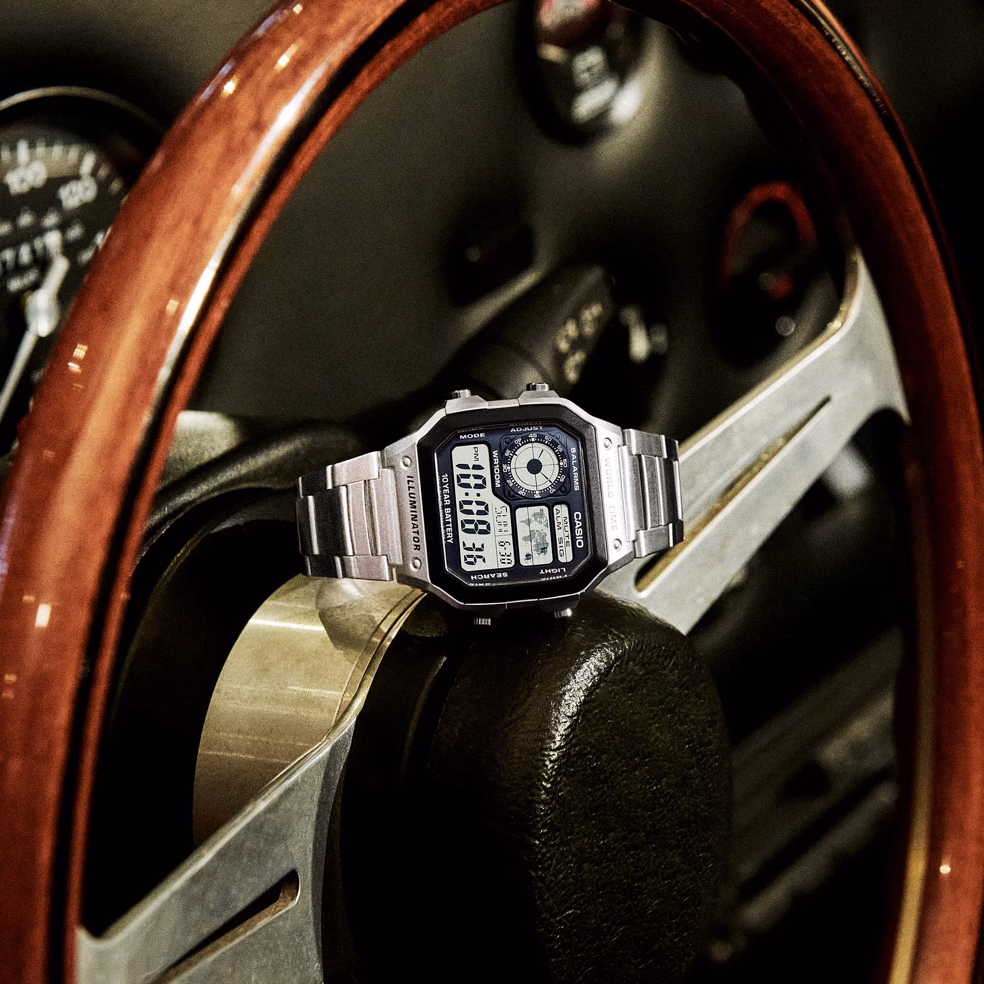 Reloj Casio AE-1200WHD-1A Hombre — Digital Plateado World Time con Hora Mundial, Cronómetro y Alarma – Casio Perú Reloj Casio AE-1200WHD-1A Hombre — Digital Plateado World Time con Hora Mundial, Cronómetro y Alarma - Imagen 4