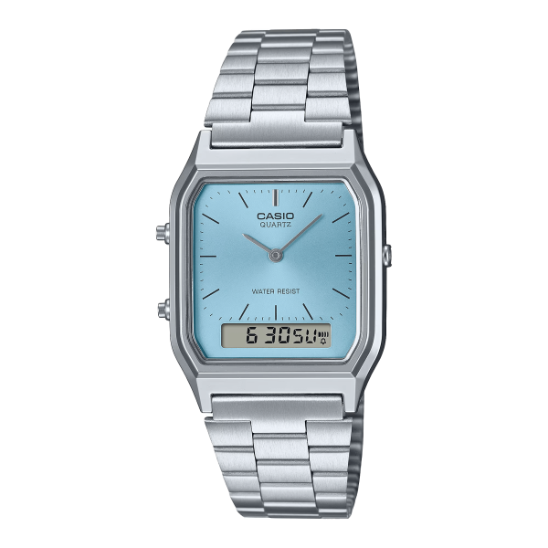 Reloj CASIO AQ-230A-2A1 Resina/Cromado Juvenil Plateado