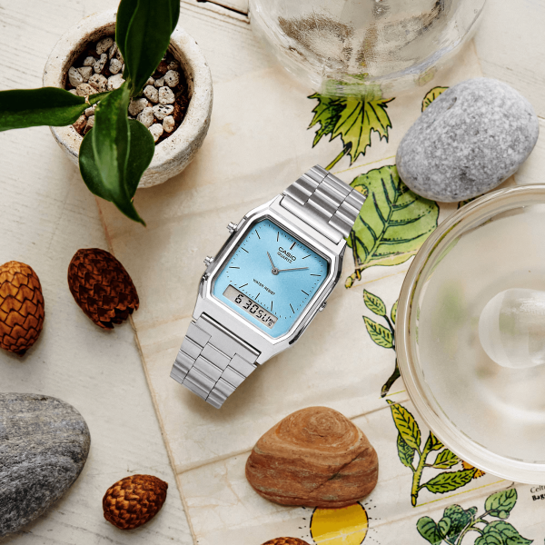 Reloj CASIO AQ-230A-2A1 Resina/Cromado Juvenil Plateado - Imagen 2