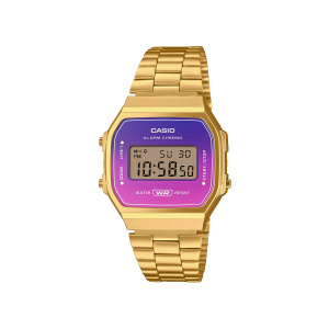 Reloj Casio A168WERG-2A azul dorado rosado vintage