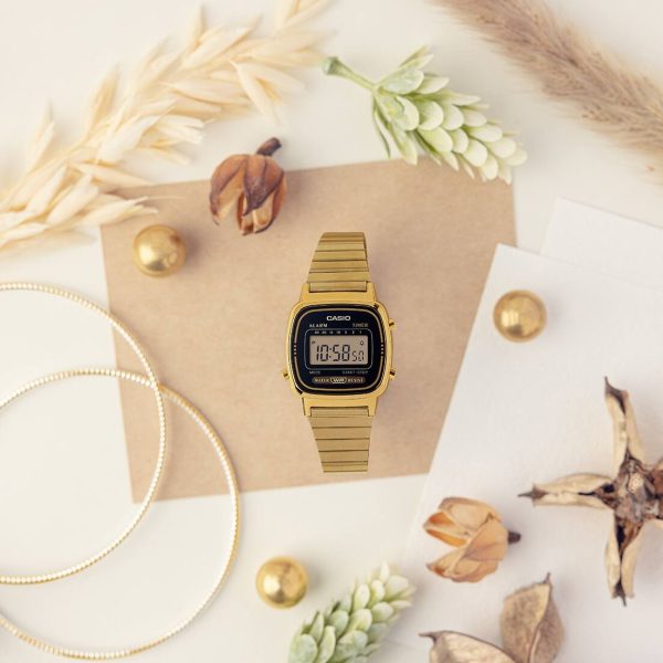 RELOJ CASIO DORADO CON NEGRO LA670WGA-1DF - Imagen 2