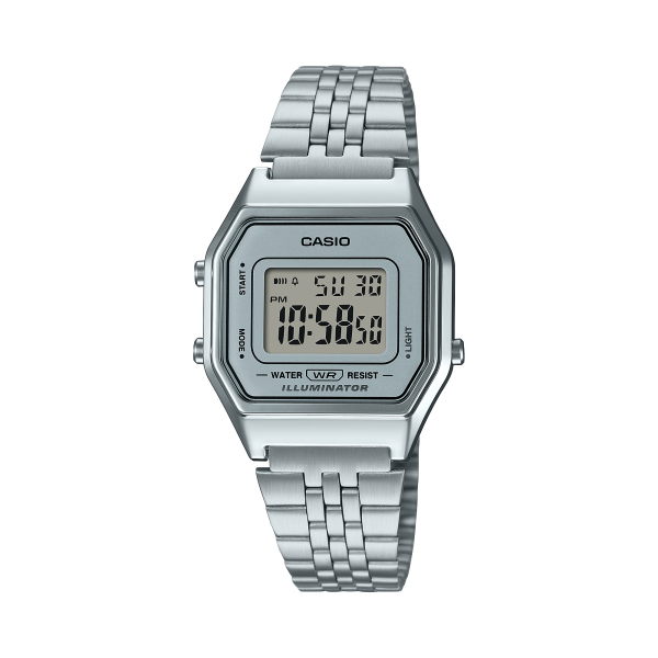 Casio LA680WA-7D Retro Plateado Digital