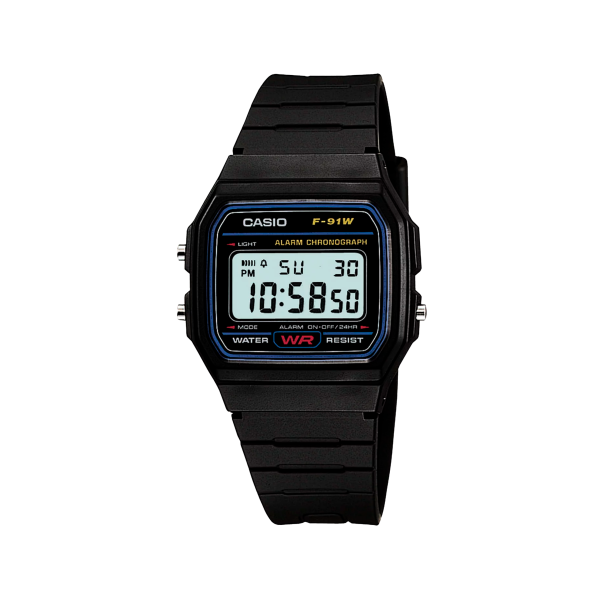 Reloj CASIO F-91W-1D Resina Negro