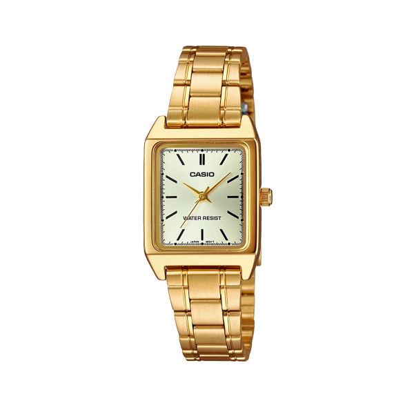 Reloj Casio LTP-V007G-9E para Dama – Elegancia Moderna en Acero Dorado