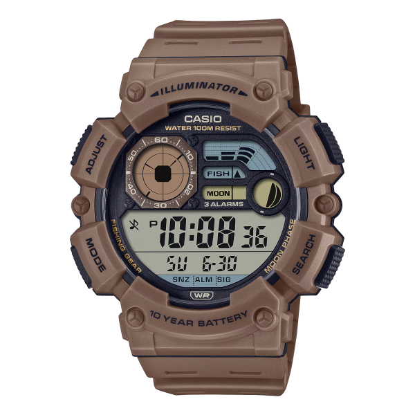 Reloj CASIO WS-1500H-5A Resina Hombre Marron | Modelo Pescador