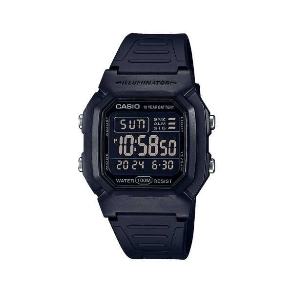 Casio W-800H-1BV Illuminator - Reloj Resistente con 10 Años de Batería