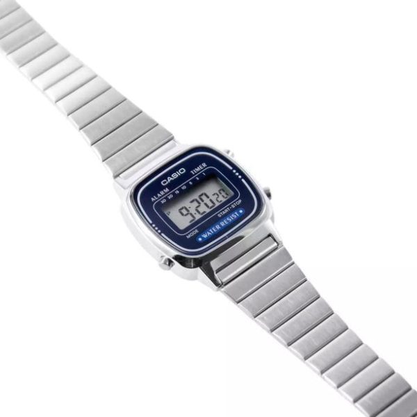 Reloj CASIO LA670WA-2D Mujer Plateado con Azul - Imagen 4