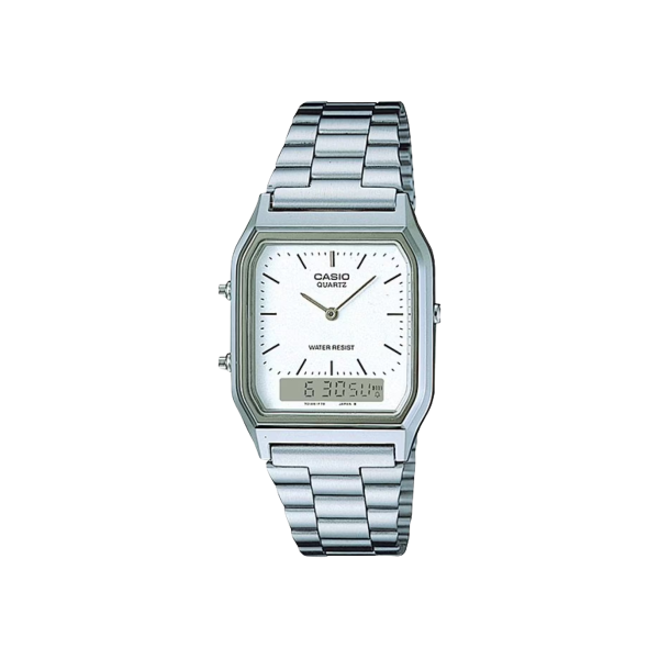 Reloj Casio AQ-230A-7DMQ Retro Combinado Hombre Plateado