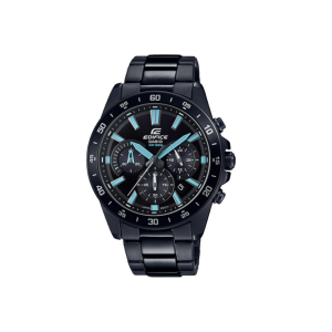 Reloj Casio Edifice EFV-570DC-1AV Cronógrafo Acero Negro con Detalles Verdes