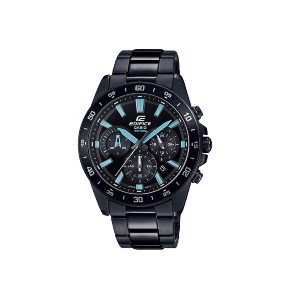 Reloj Casio Edifice EFV-570DC-1AV Cronógrafo Acero Negro con Detalles Verdes