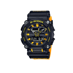 G-Shock GA-900A-1A9 – Reloj Industrial Negro con amarillo neón