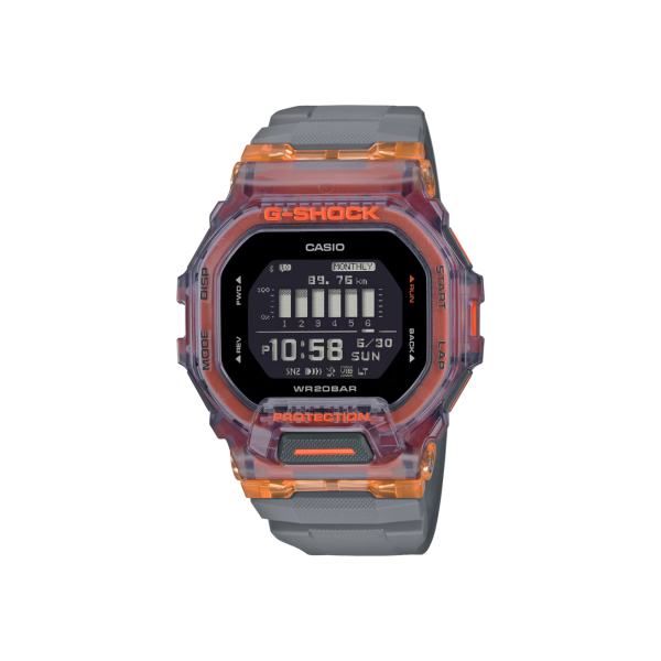 G-Shock GBD-200SM-1A5DR – Deportivo Negro con Transparente y Bluetooth Fitness