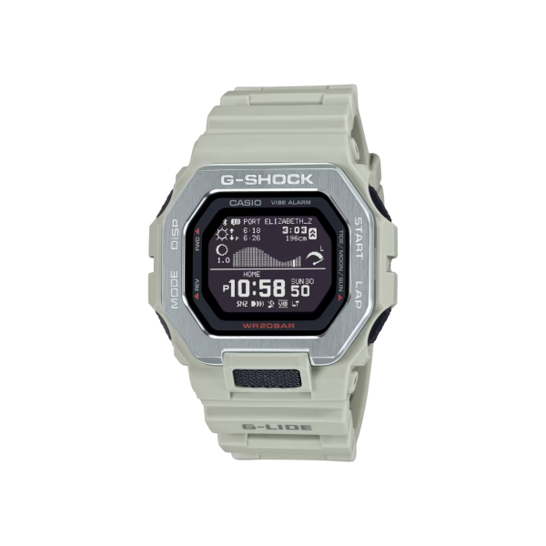 G-Shock GBX-100-8DR – Deportivo Gris con Gráfico de Mareas y Conectividad Móvil