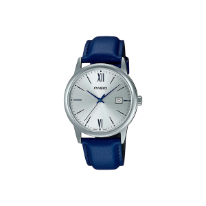 Casio MTP-V002L-2B3 – Reloj Clásico Azul para Hombre con Correa de Cuero