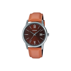 Casio MTP-V002L-5B3 – Reloj Clásico Marrón para Hombre con Correa de Cuero