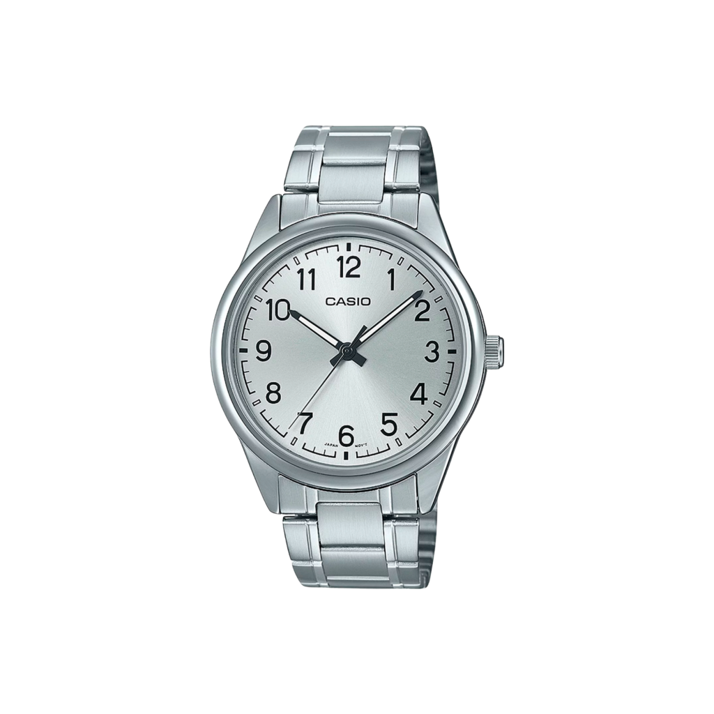Casio MTP-V005D-7B4 Orologio Uomo Acciaio – Quadrante Bianco, Movimento Quarzo Giapponese, 40mm