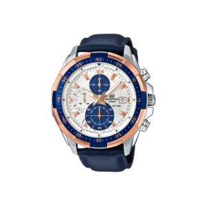 Reloj Casio Edifice EFR-539L-7C Cronógrafo Cuero Azul Elegante