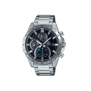 Reloj Casio Edifice EFR-571D-1A1 Cronógrafo Acero Negro con Detalles Azules