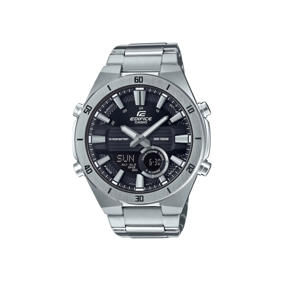 Reloj Casio ERA-110D-1A Combinación Analógica-Digital con Termómetro y Hora Mundial