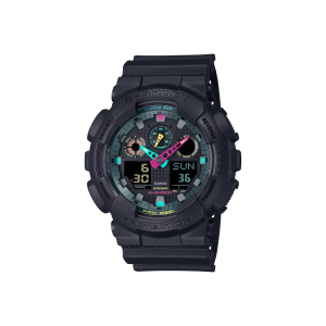 Reloj Casio G-SHOCK GA-100MF-1A Negro con Detalles Metálicos – Analógico-Digital